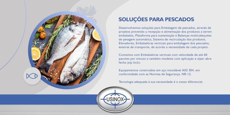 Soluções para embalagem de pescados. Soluções para embalagem de pescados.