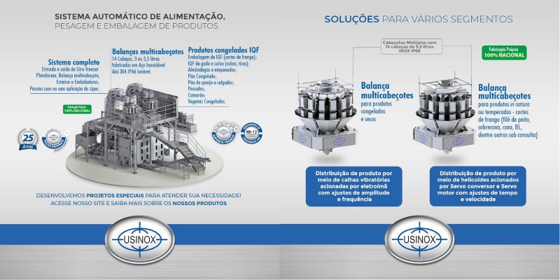 Sistema automático de alimentação, pesagem e embalagem de produtos Sistema automático de alimentação, pesagem e embalagem de produtos