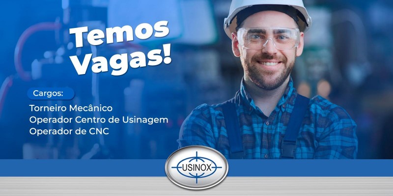 Oportunidade de Emprego na Usinox! Oportunidade de Emprego na Usinox!