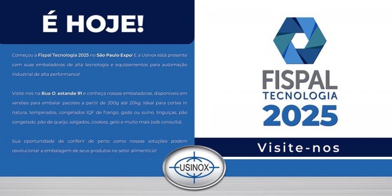 É Hoje! Fispal Tecnologia 2025! Visite-nos! É Hoje! Fispal Tecnologia 2025! Visite-nos!