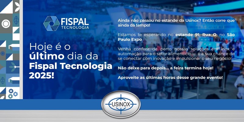 Hoje é o último dia da Fispal Tecnologia 2025! Hoje é o último dia da Fispal Tecnologia 2025!