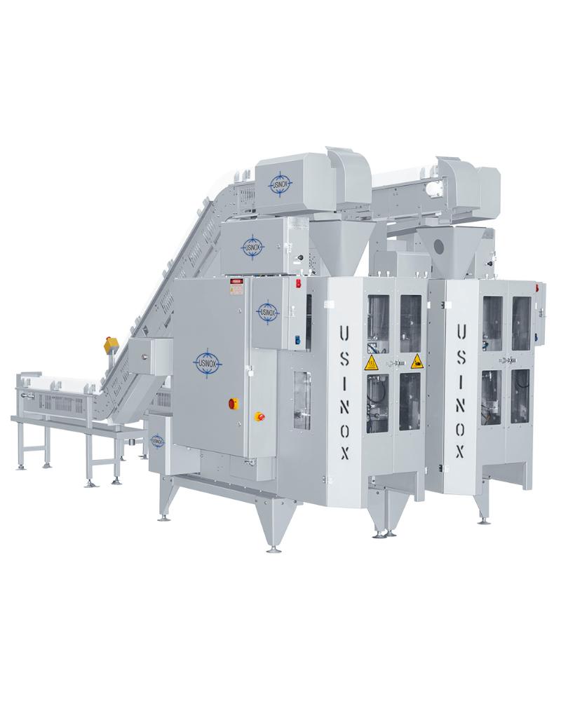 Embaladora de partes conjugada dupla