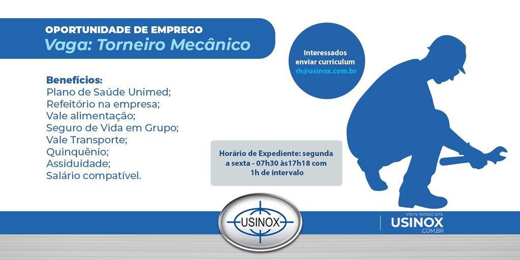 Oportunidade de Emprego – Torneiro Mecânico Oportunidade de Emprego – Torneiro Mecânico